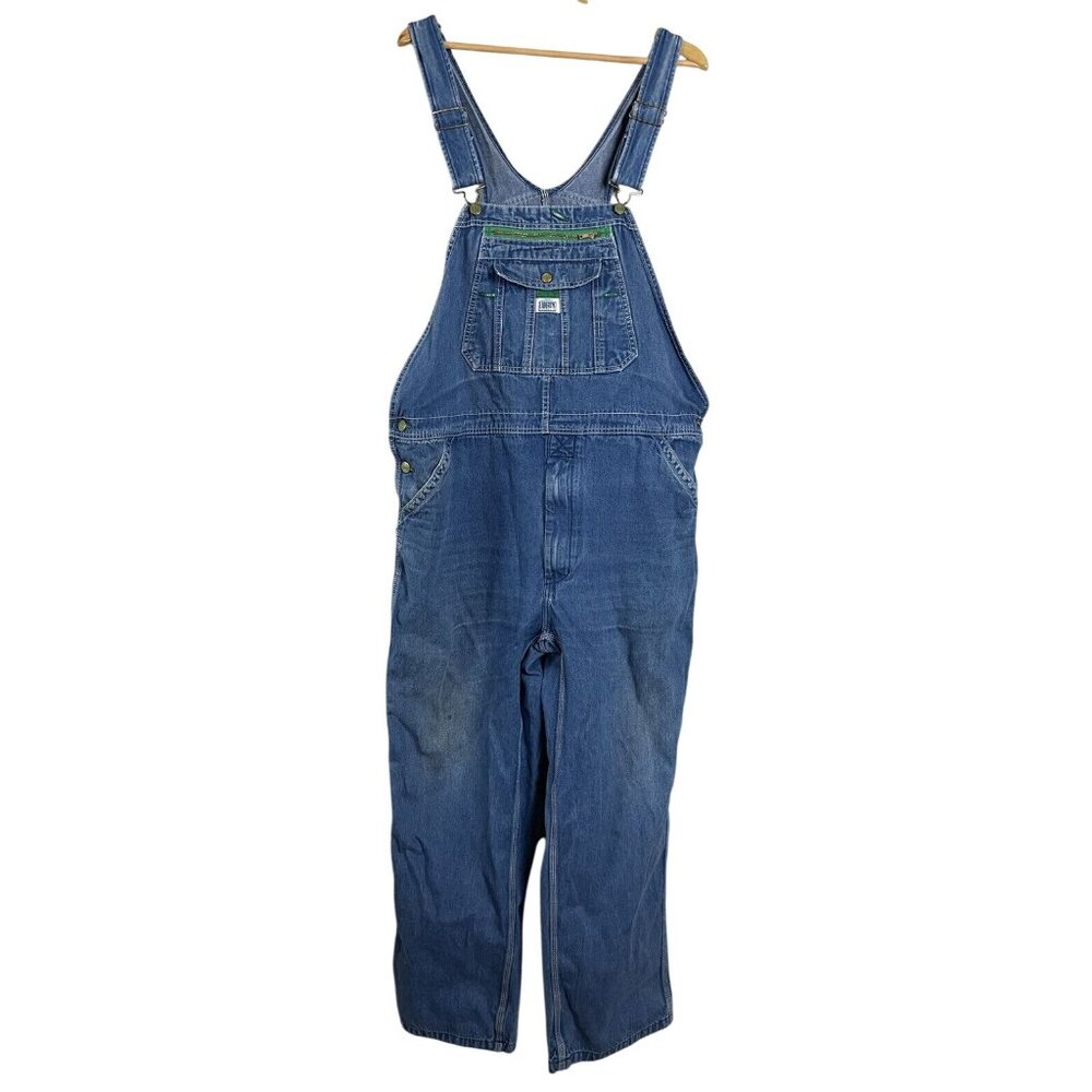 Vintage Liberty Denim Bib Overalls Work Farm Carpenter Sz 40x30